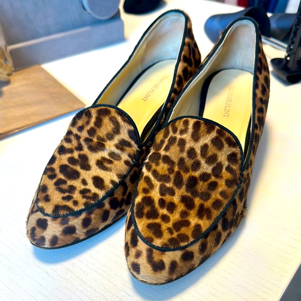 Sarah flint Rosie Leopard Print Women's Loafers - size 8